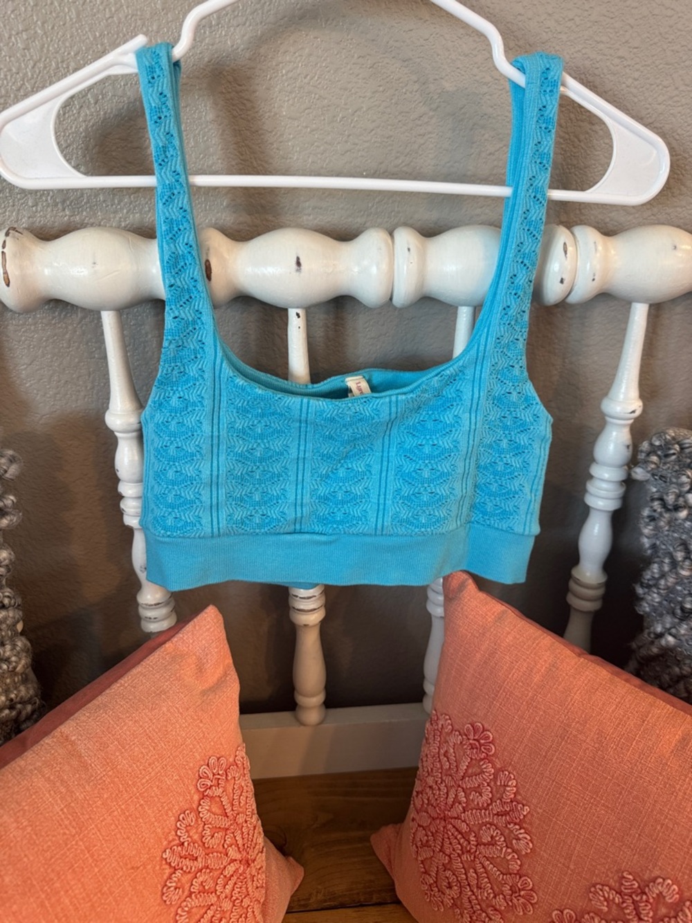 Anthropologie-LyreBird-NWT Turquoise Knit Crop Tank Top - Women